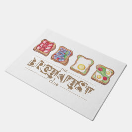 Felpudo Restaurante con logotipo de desayuno acuático