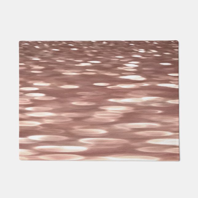 Felpudo Resumen #3: brillo de rosa dorada de cobre (Anverso)