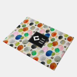 Felpudo Resumen de arte de Purpurina de oro de guijarros d