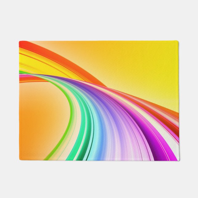 Felpudo Resumen de arte Naranja amarillo fondo-10527 (Anverso)