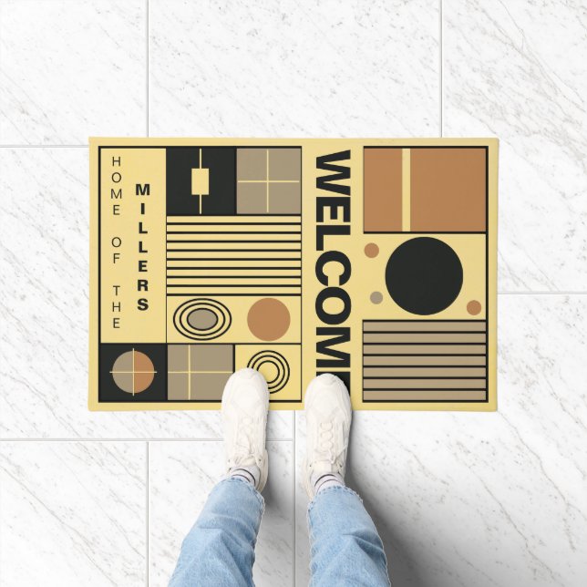 Felpudo Resumen de arte toque individual para amigos creat (Interior)