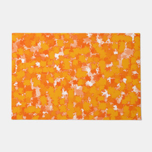 Felpudo Resumen de diseño de arte Naranja Foliage