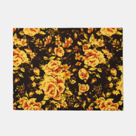 Felpudo Resumen de la textura de vidrio espumoso floral