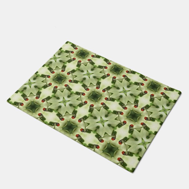 Felpudo Resumen De Ladybug En Dogwood Nature Kaleidoscope (Angular)