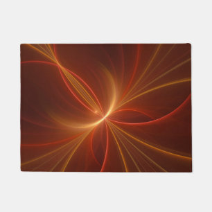 Felpudo Resumen místico Arte fractal Colores cálidos moder