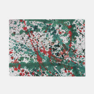 Felpudo Resumen Paint Splashed Artistic Splashes