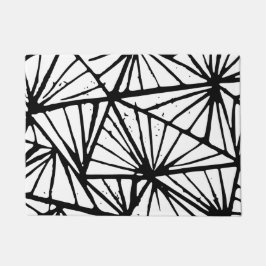 Felpudo Resumen Triángulos Lino Impresión Mat