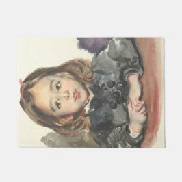 Felpudo Retrato de Marie (Chica joven de Cute)