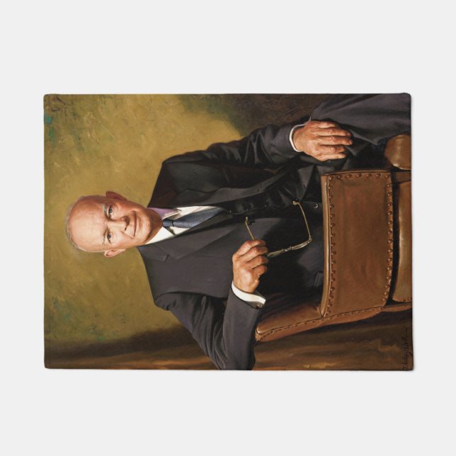 Felpudo Retrato del presidente Dwight Eisenhower en la Cas (Anverso)