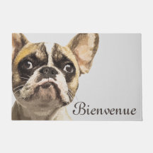 Retrato pintado del bulldog francés