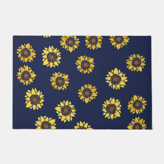 Felpudo Retro artístico del girasol de los años 90