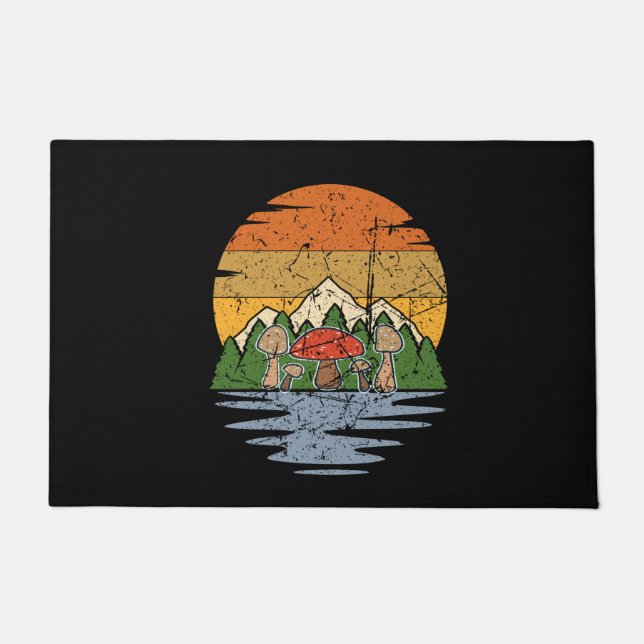 Felpudo Retro de recolección de hongos (Anverso)