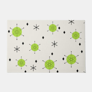 Felpudo Retro Mid Mod Starburst Sky Chartreuse