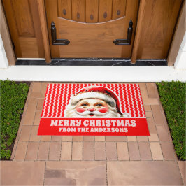 Felpudo Retro Rojo Santa Claus Navidades de Ric Rac Rojo