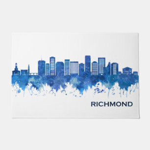 Felpudo Richmond Virginia Skyline Blue