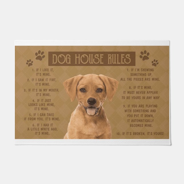 Felpudo Ridgeback Rhodsi Ridgeback Dog House Rules, Si Se  (Anverso)