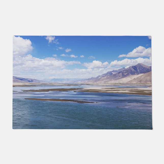 Felpudo Río Brahmaputra y paisaje montañoso - Tíbet (Anverso)
