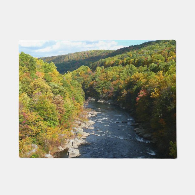 Felpudo Río Ohiopyle en otoño en Pensilvania (Anverso)