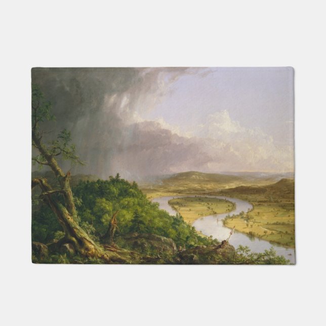 Felpudo Río Oxbow visto desde el Monte Holyoke, Massachuse (Anverso)