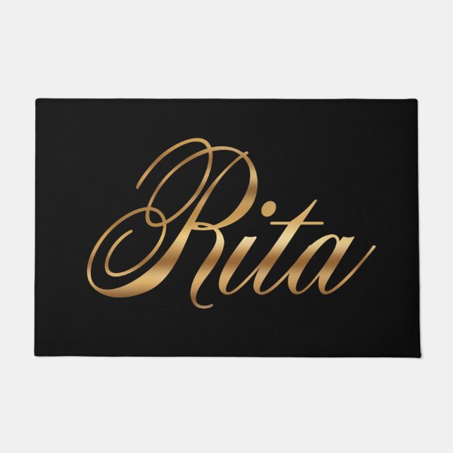 Felpudo Rita gold Design Lettering Türmatte (Anverso)