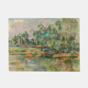 Felpudo Riverbank por Paul Cezanne Door Mat