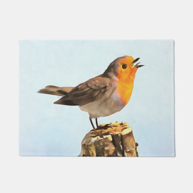 Felpudo Robin cantando  (Anverso)