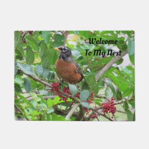 Felpudo Robin estadounidense personalizado: Doormat de ave