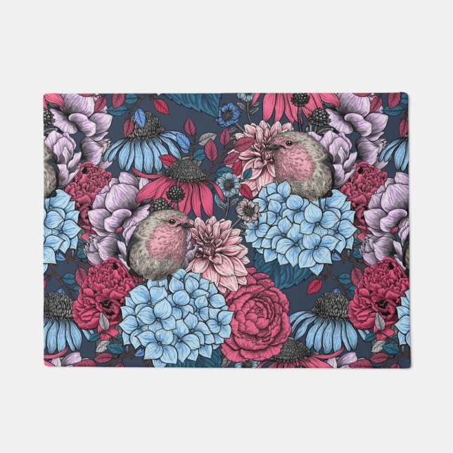 Felpudo Robins en el jardín 3 (Anverso)