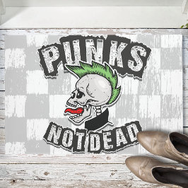 Felpudo Rockero de Punk Mohawk sin cráneo muerto