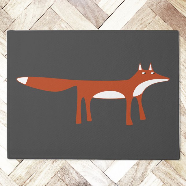 Felpudo Rojo (Red Fox doormat for wildlife and animal lovers)