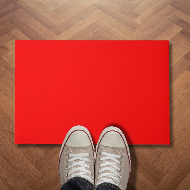 Felpudo Rojo Color Sólido | Clásico | Elegante | Moderno  (Subido por el creador)