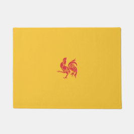 Felpudo Rooster Rojo (Bandera de Valonia)