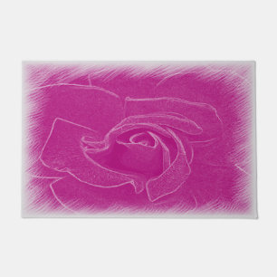 Felpudo Rosa de encaje magenta