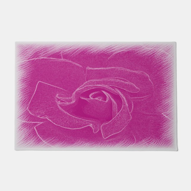 Felpudo Rosa de encaje magenta (Anverso)