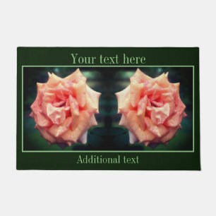 Felpudo Rosa De Engranaje En Bloom Personalizado