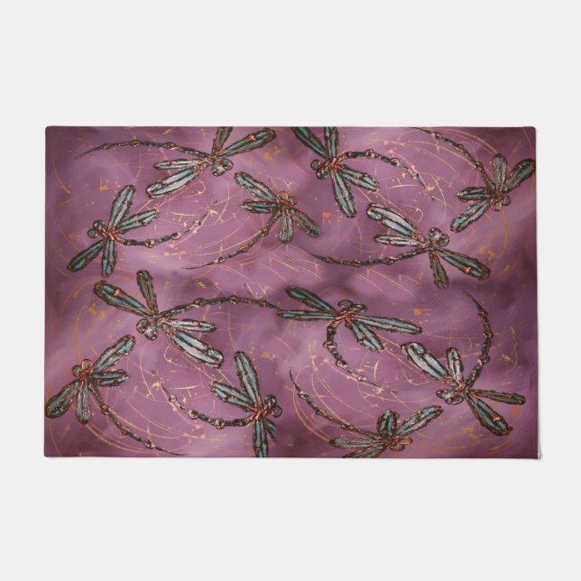 Felpudo Rosa Dusky Flit Dragonfly (Anverso)