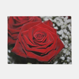 Felpudo Rosa rojo hermoso