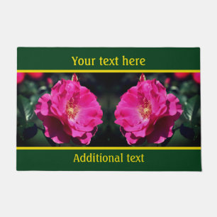Felpudo Rosa Rosa Rosa En Pleno Bloom Cierre Personalizado