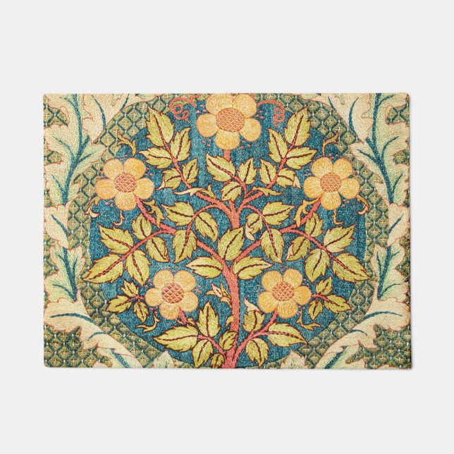 Felpudo Rosa Wreath De William Morris (Anverso)