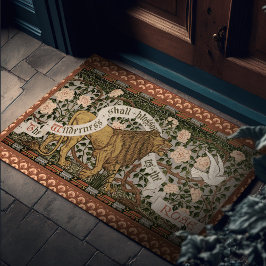 Felpudo Rosas de Lion Dove Wilderness Walter Crane