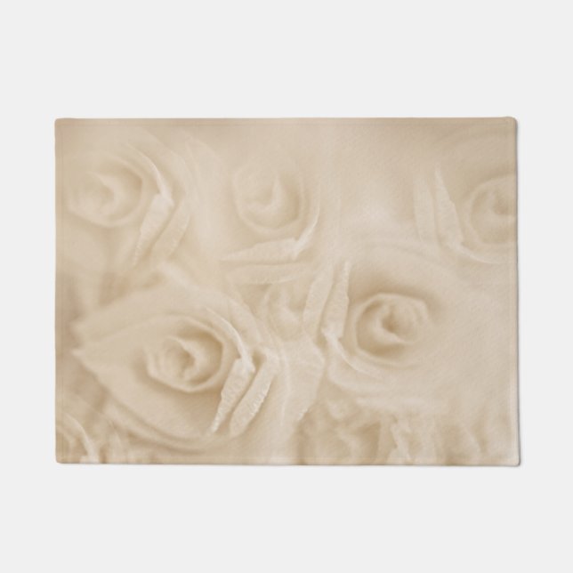 Felpudo Rosas de papel Sepia (Anverso)