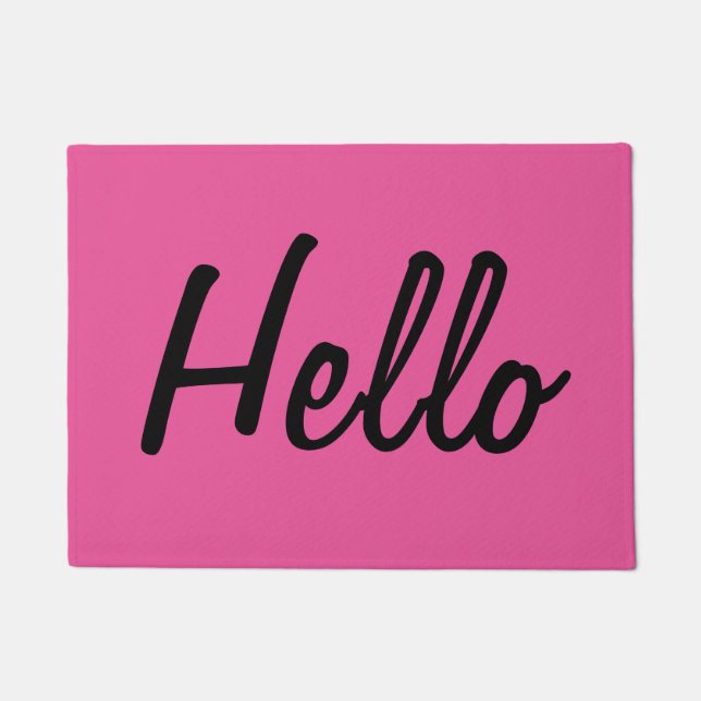 Felpudo Rosas fuertes - hola Doormat (Anverso)