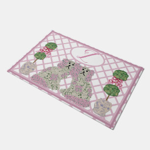 Felpudo Rosas Topiary de Pink Staffordshire Dogs