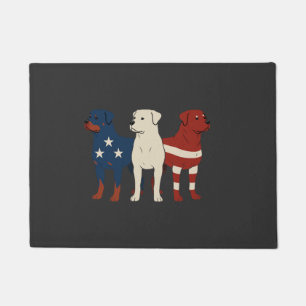 Felpudo Rottweiler 4 de Julio Amante Perros Hombres Bander