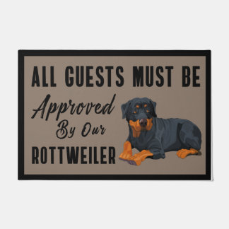 Felpudo Rottweiler Doormat, Todos Los Visitantes Deben Ser