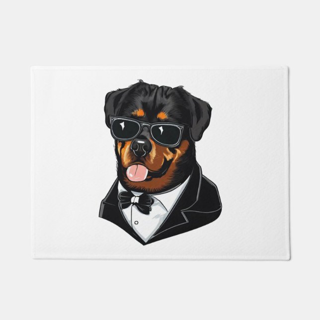 Felpudo Rottweiler The Bodyguard (Anverso)