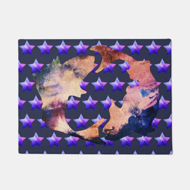 Felpudo Rótulo Astrología de Pisces (Anverso)