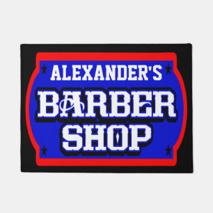 Felpudo Rótulo de barbería personalizado