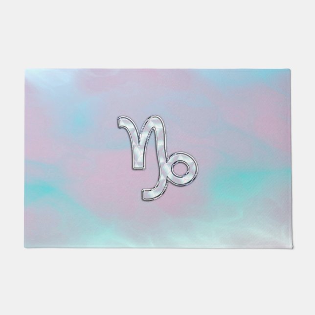 Felpudo Rótulo de Capricornio sobre el estilo de la madre  (Anverso)