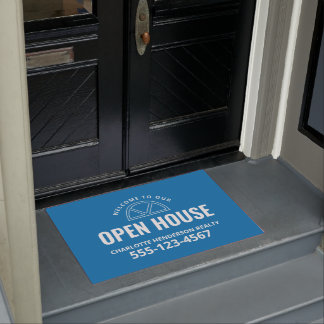 Felpudo Rótulo de Porche de Bienvenida Inmobiliaria Open H